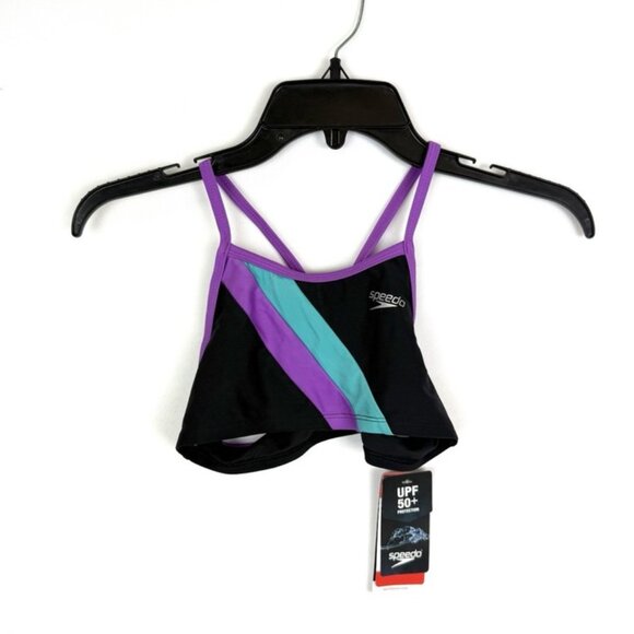 Speedo Girl’s Purple Two Piece Bikini Swimsuit Set Size 10